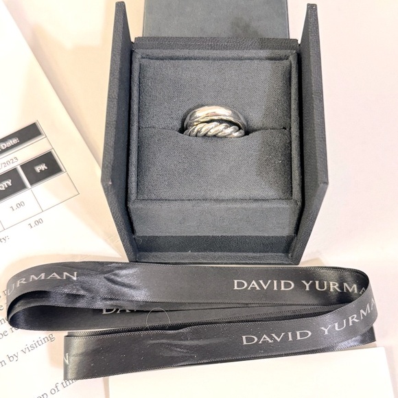 DAVID YURMAN Pure Form Sterling Silver Stackable Ring Set Sz 6 - Picture 13 of 16